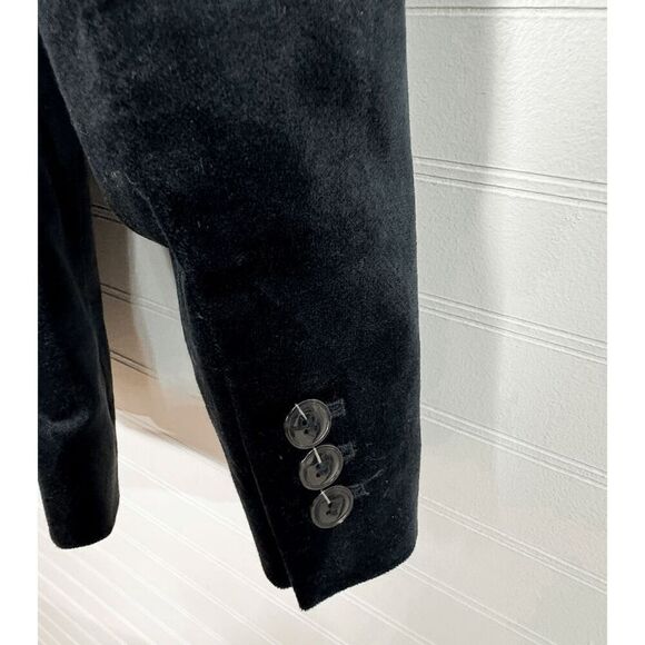 J. Crew Velveteen One-Button Black Blazer - Picture 5 of 6